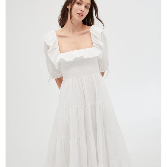 The Corinne Nap Dress White Shadow Stripe from Hill House size XXS - Picture 2 of 16